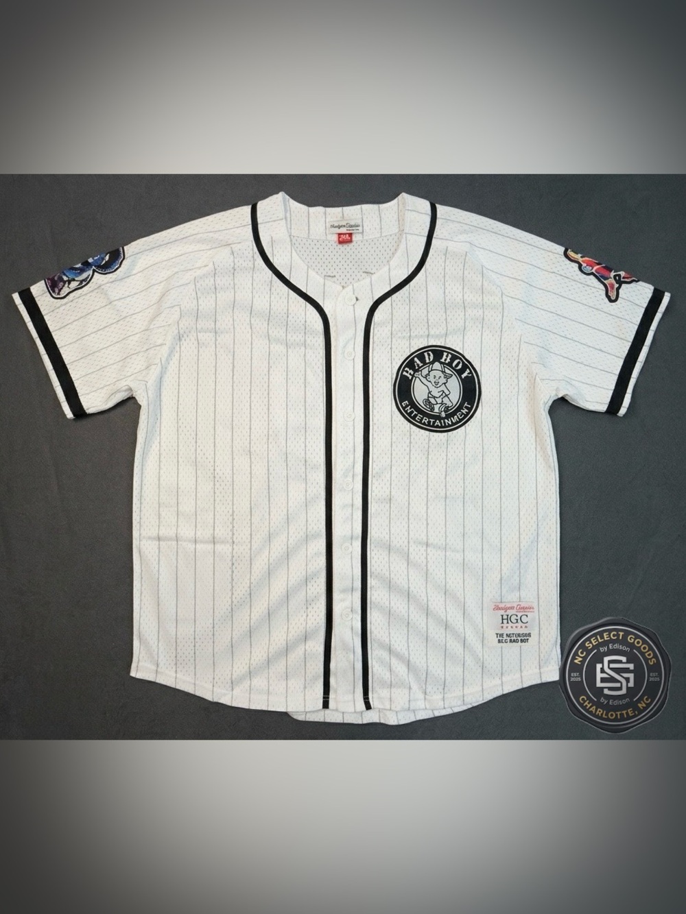 Headgear Classics x THE NOTORIOUS B.I.G. Bad Boy Jersey WHITE MESH XXL COOGI